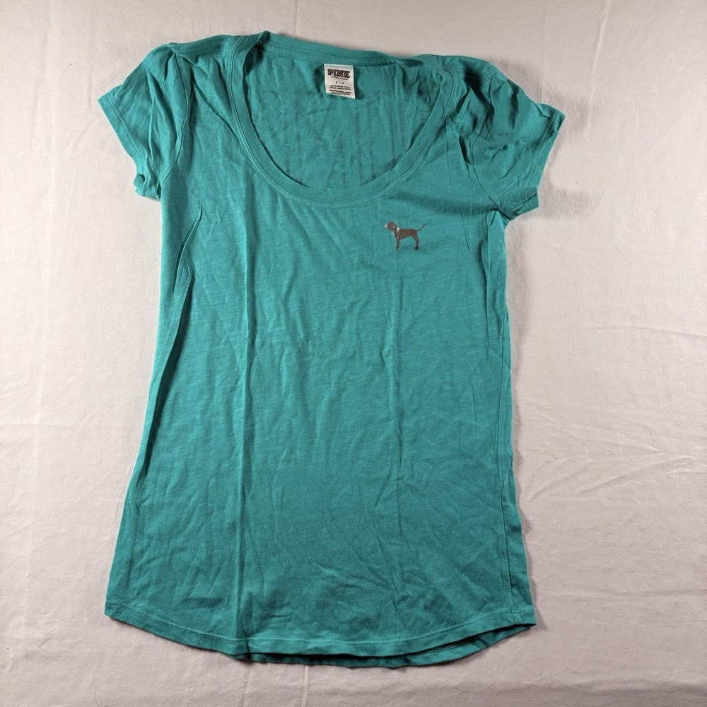 PINK BY VICTORIA SECRET SCOOP NECK DOG PRINT SIZE SMALL